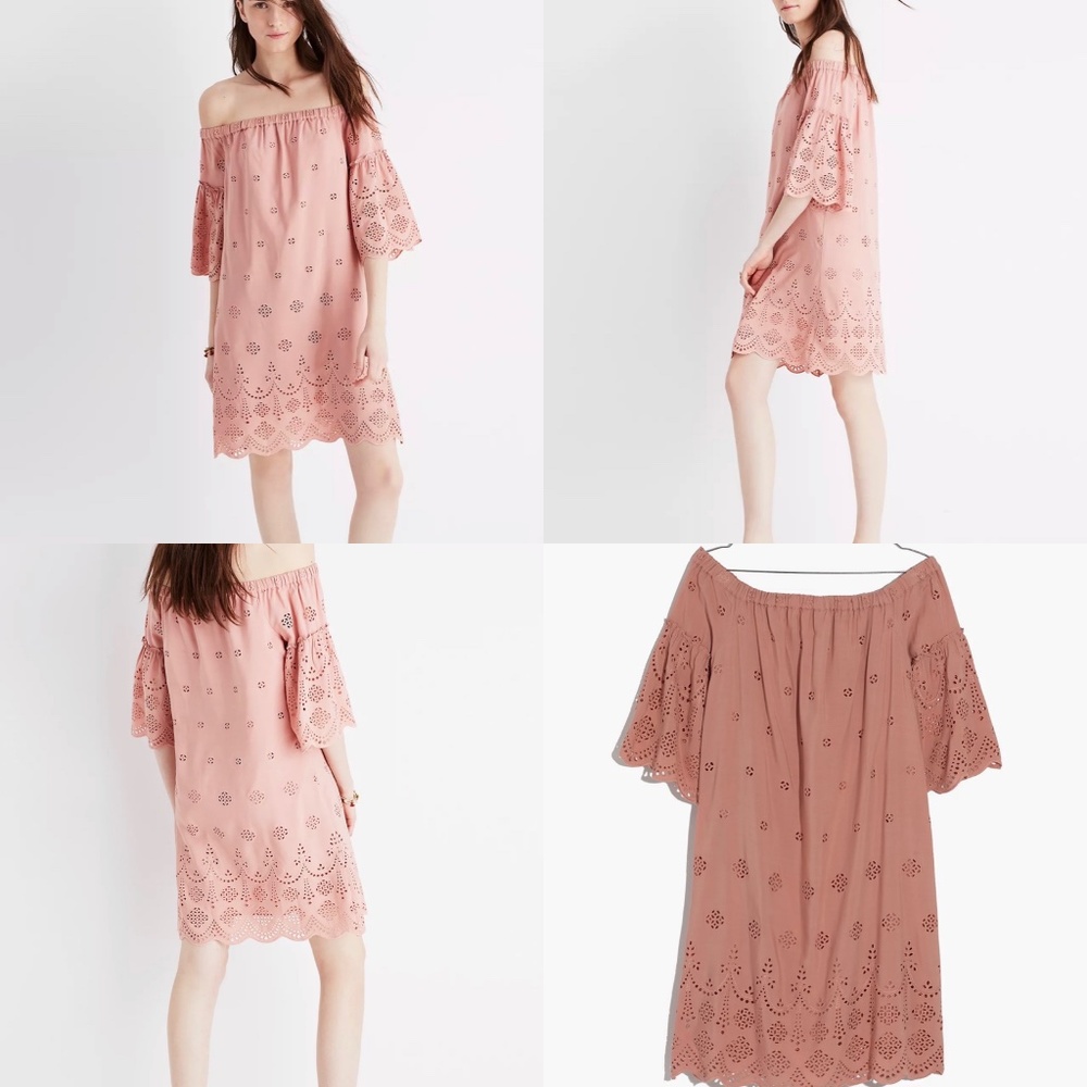 Madewell—Eyelet Off-the-Shoulder Dress - Picture 1 of 5